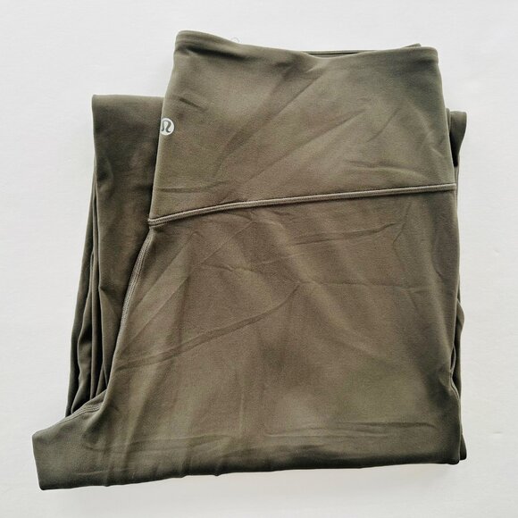 Lululemon Align High-Rise Wide-Leg Pant Size 14 Carob Brown Green Nulu $128 - Picture 5 of 5